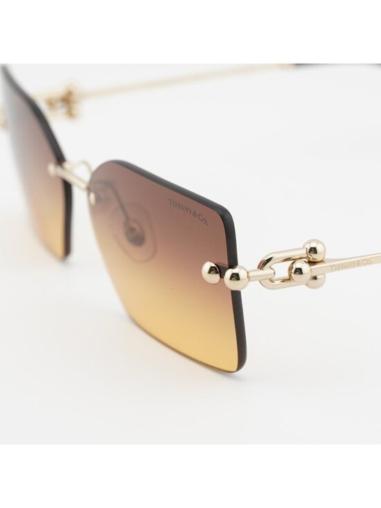 Tiffany & Co TF3088 618978 Sunglasses Pale Gold Rectangle Frame main image 8
